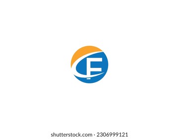 CF-Buchstaben Logo-Design mit Vorlage für kreatives Modernes Vektorsymbol