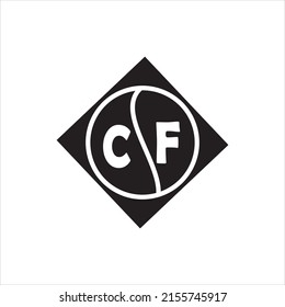CF letter logo design on white background. CF creative  initials letter logo concept. CF letter design.