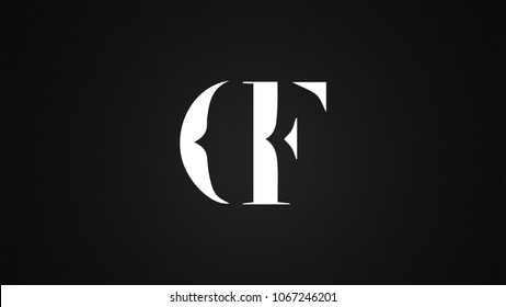 CF Letter Logo Design Template Vecor