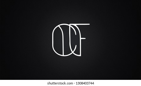 CF Letter Logo Design Template Vector
