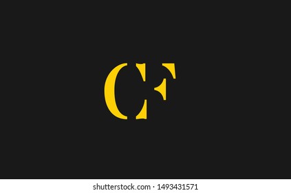 CF letter Logo Design Template Vector
