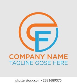 Elemento de plantilla de diseño de logotipo de carta CF, plantilla de vector de diseño de carta CF, diseño de logotipo de letra CF con fondo blanco en ilustrador. Logotipo vectorial, diseños de caligrafía para logo, Afiche, Invitación.