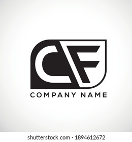 CF letter logo design vector