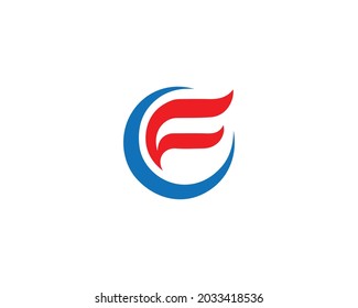 CF letter logo and icon design vector.