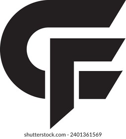 CF letter logo modern design