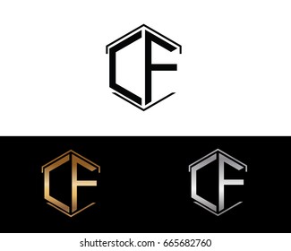 CF letters linked with hexagon shape logo