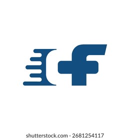 cf Buchstaben Vektor abstrakte Logo modernen Stil
