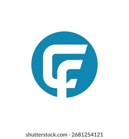 cf letters vector abstract logo modern style