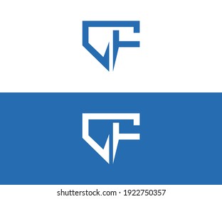 logotipo CF, letra inicial plantilla de logotipo gráfico CF, vector