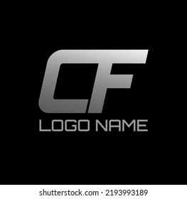 logotipo CF, letra inicial plantilla de logotipo gráfico CF, icono vectorial.