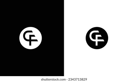 CF logo, initial letter CF graphic logo template, vector icon.