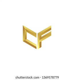 Cf Logo Letter Initial 3d Designs Stock Vector (Royalty Free ...