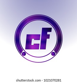 CF Logo, Metal Logo, purple Logo, Monogram,