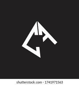 CF Logo monogram with standout triangle shape ribbon design template