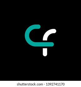CF lower case rounded initials logo vector