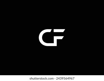 CF Monogram Letter  Logo Design vector template