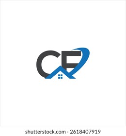 CF real estate logo, CF logo, CF letter logo, monogram, house , alphabet, property ,interior, minimalist Symbol, real estate, alphabet, construction, residential, symbol, sign, letter, architecture.