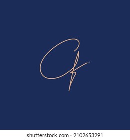Cf logotipo simple manuscrito, C y f plantilla de logotipo de monograma, C f vector de firma