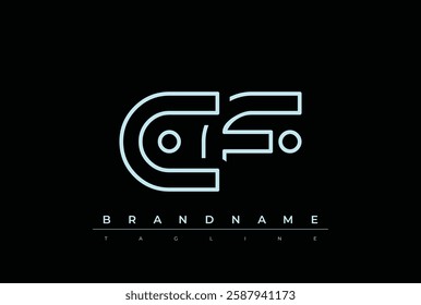 CF Technology Letter Logo Template. This tech letter logo is a graphic mark that uses letters to represent a technology company.