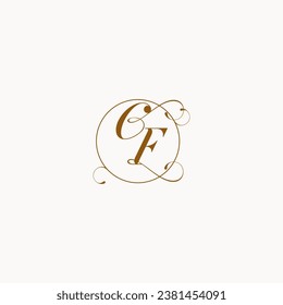 CF uniquely wedding logo symbol of your marriage and you can use it on your wedding stationary