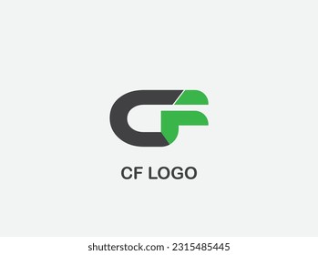 CF vector logo, profissional creative CF logo, mordern minimal CF logo.