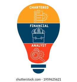 CFA - Chartered Financial Analyst  acronym. business concept background.  vector illustration concept with keywords and icons. lettering illustration with icons for web banner, flyer, landing pag