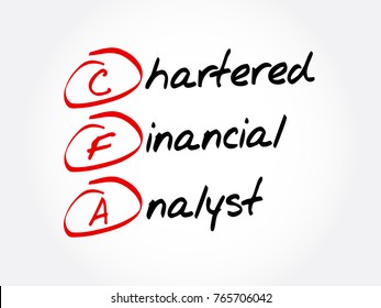 CFA – Chartered Financial Analyst acronym, business concept background