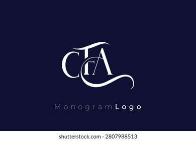 CFA Elegant Monogram Logo Design With Decorative Lettering. Elegant Monogram Logo Design with Decorative Elements and Typography
