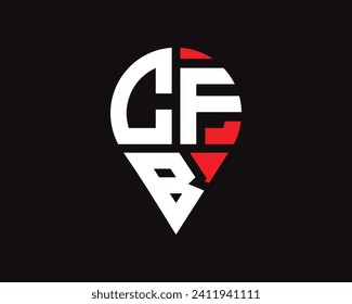 CFB letter location shape logo design