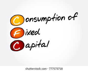 CFC – Consumption of fixed capital acronym, business concept background