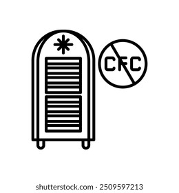 FCKW-Gas-Umrisssymbol, Vektorgrafik