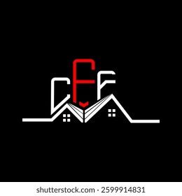 CFF Real State logo design, CFF simple and modern logo. CFF luxurious alphabet design  