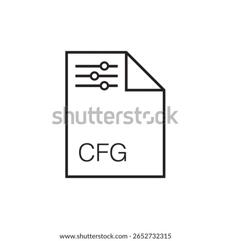 cfg file extension icon outline editable stroke eps 