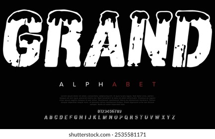 Alfabeto de fonte vetorial CFGrandNord com números