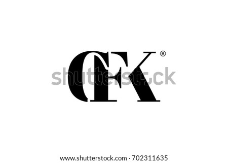 CFK Logo Branding Letter. Vector graphic design. Useful as app icon, alphabet combination, clip-art, and etc.
