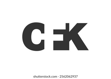 CFK logo design. Initial letter C F K bold font style for tech startups, consulting, corporate branding. Creative company name, headlines typography identity, trendy logotype. Vector illustration.