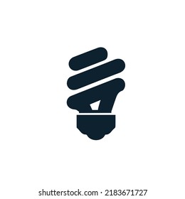 CFL BULB icon stock illustration on white background