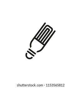 CFL bulb line icon. Lightbulb, halogen, fluorescent, glyph. Light concept. Can be used for topics like energy saving, electric power, electricity