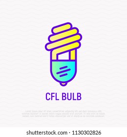 CFL bulb thin line icon. Modern vector illustration.