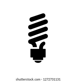 CFL Lamp Icon. Energy SAver Light Vector Illustration. Electricity Symbol.