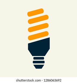 cfl lamp vector icon illustration