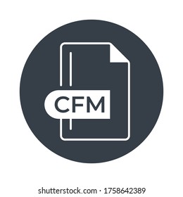Icono de formato de archivo CFM. Icono relleno de extensión CFM.