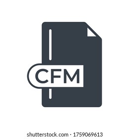 CFM File Format Icon. CFM extension filled icon.