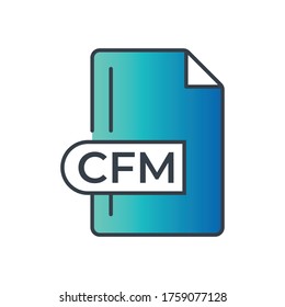 CFM File Format Icon. CFM extension gradiant icon.