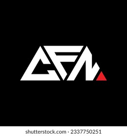 CFN triangle letter logo design with triangle shape. CFN triangle logo design monogram. CFN triangle vector logo template with red color. CFN triangular logo Simple, Elegant, and Luxurious design.
