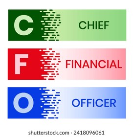 CFO - Chief Financial Officer acronym. business concept background. vector illustration concept with keywords and icons. lettering illustration with icons for web banner, flyer, landing page