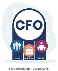 CFO - Chief Financial Officer acronym. business concept background. vector illustration concept with keywords and icons. lettering illustration with icons for web banner, flyer, landing page