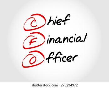 CFO - Chief Financial Officer, acronym business concept