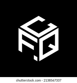 CFQ Unique modern flat abstract geometric initials vector letter logo design.