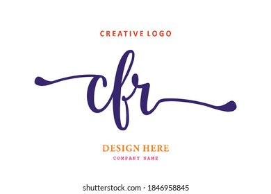 CFR lettering logo is simple, easy to understand and authoritative
